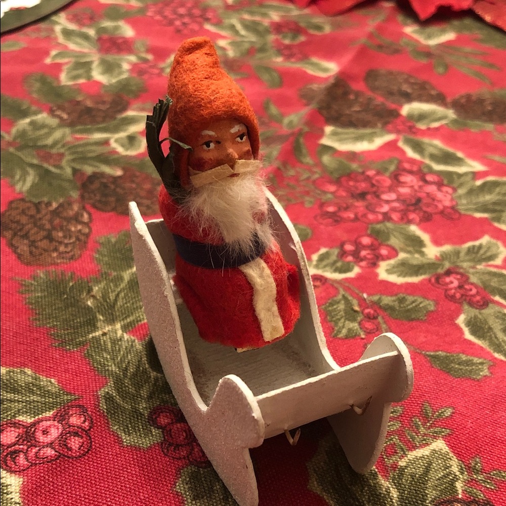 Vintage Santa Claus Figurine in Sleigh germany